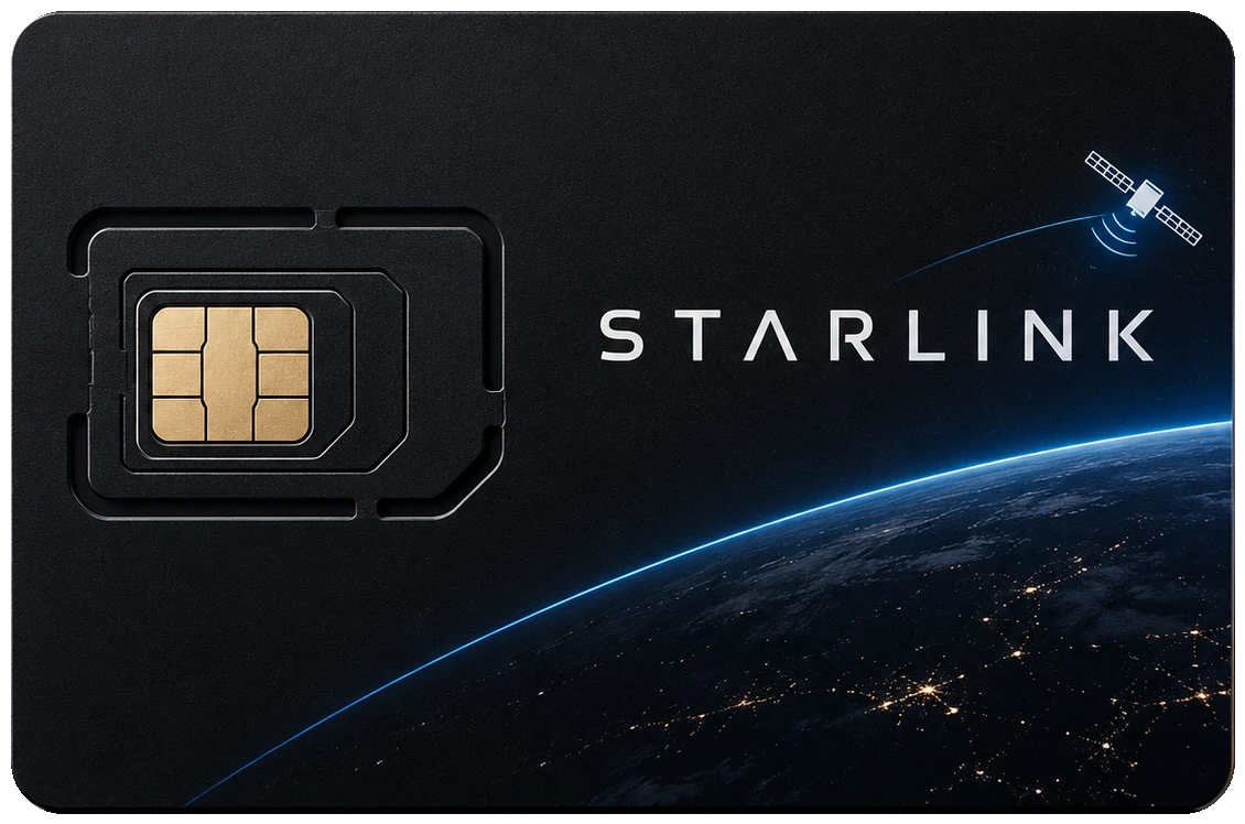 Cartão SIM Chip Starlink